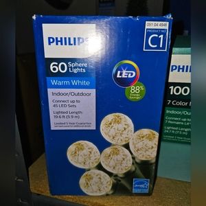 Philips 60 warm white sphere lights